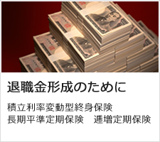 退職金形成のために 積立利率変動型終身保険 長期平準定期保険 逓増定期保険