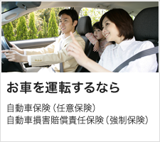 お車を運転するなら 自動車保険（任意保険）自動車損害賠償責任保険（強制保険）